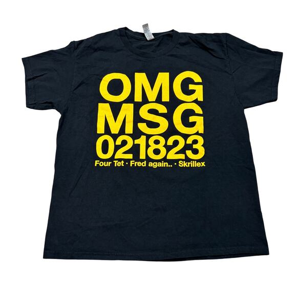 OMG MSG Fred Again.. Skrillex EDM Merch T Shirt Men's Large - Picture 1 of 7
